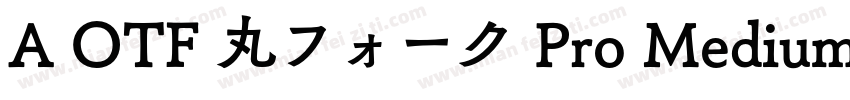 A OTF 丸フォーク Pro Medium字体转换